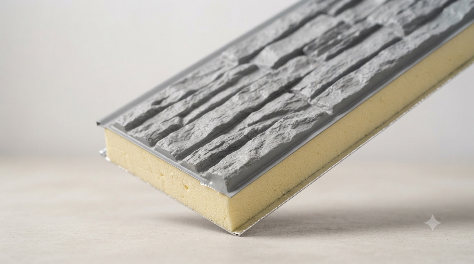 Stone pattern metal carved insulation panel