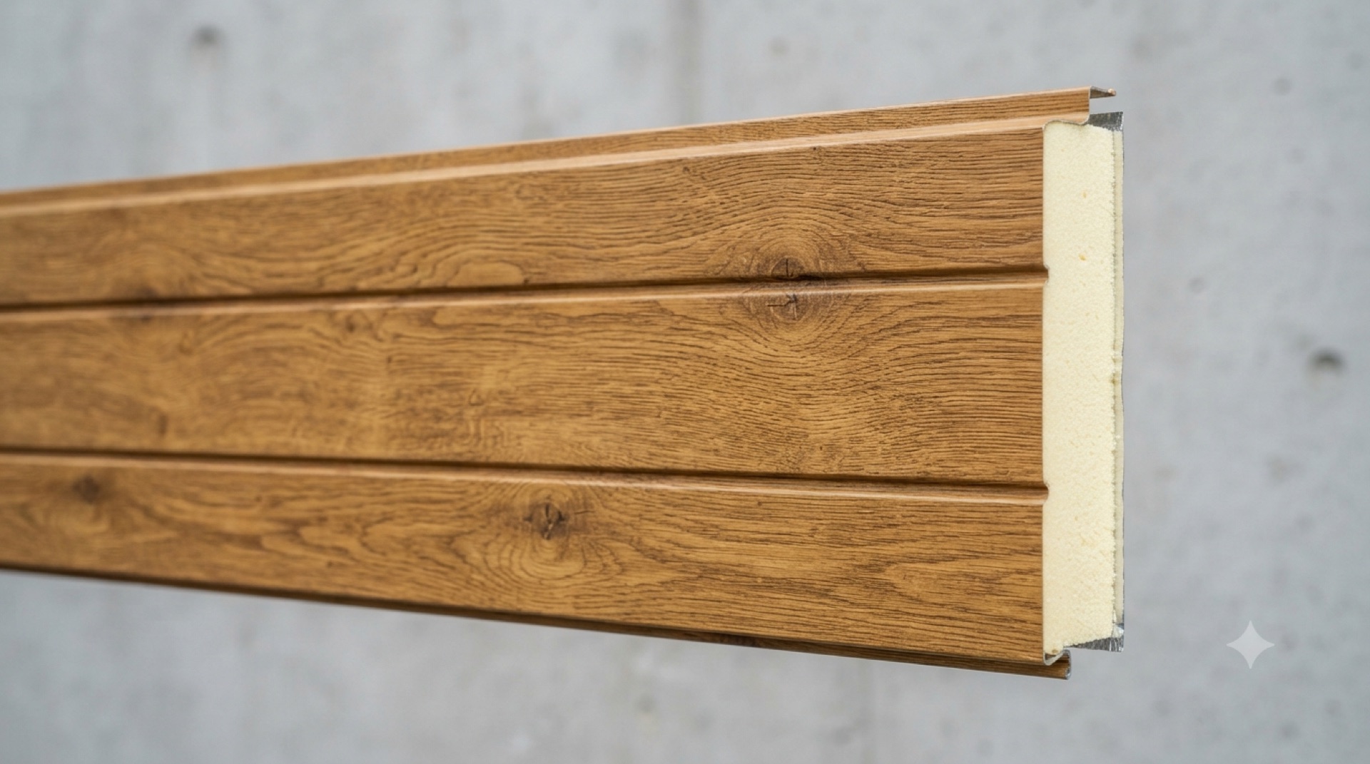 Wood grain metal carved insulation panel